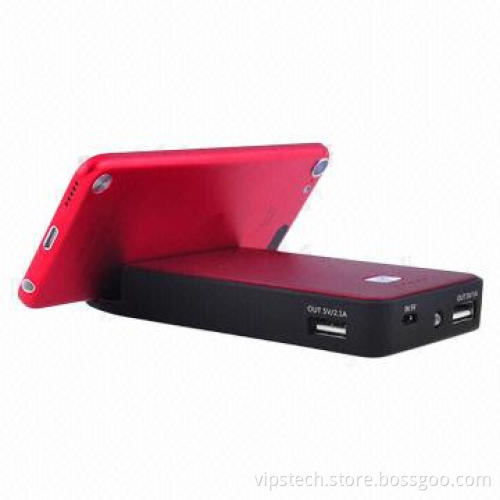 Emergency Mobile Phone Power Bank with 5,000mAh Capacity, Multifunction, Special Stand Design